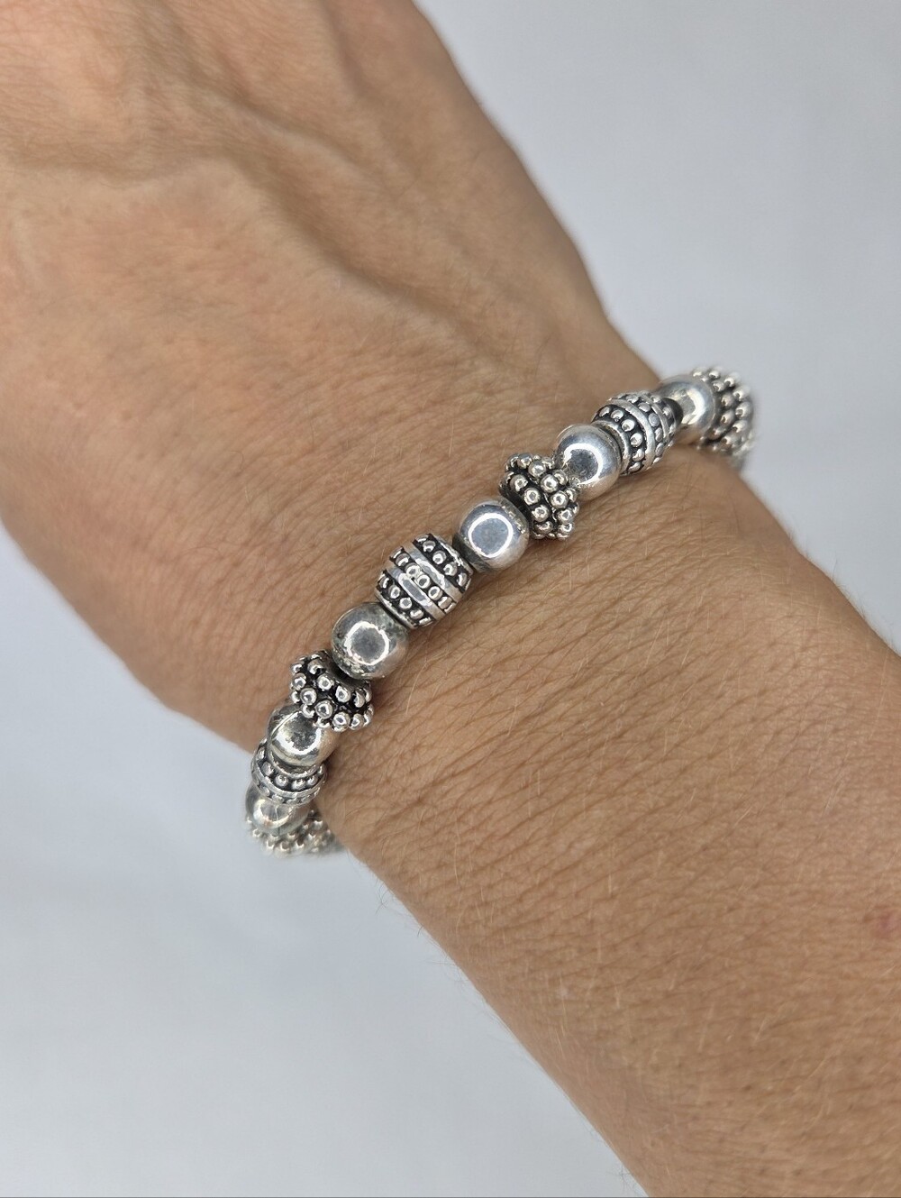 Silver Beaded Bracelet